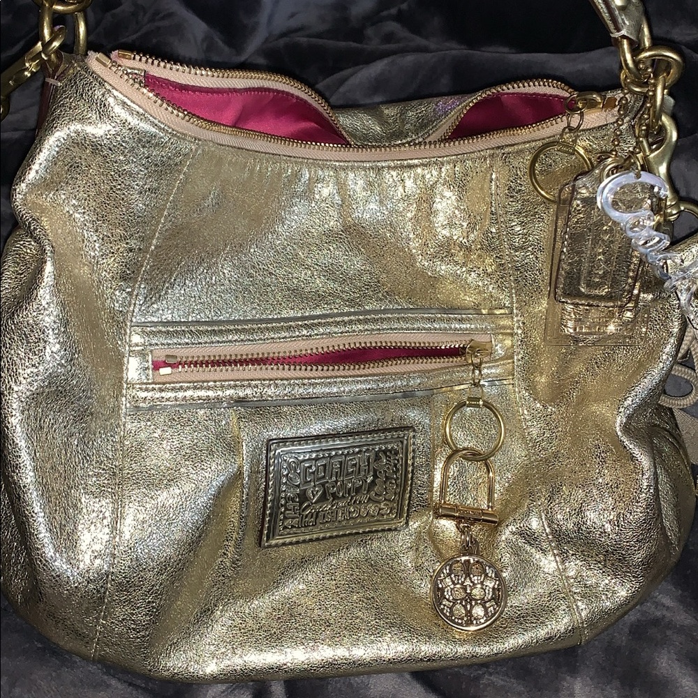 Gold Coach bag